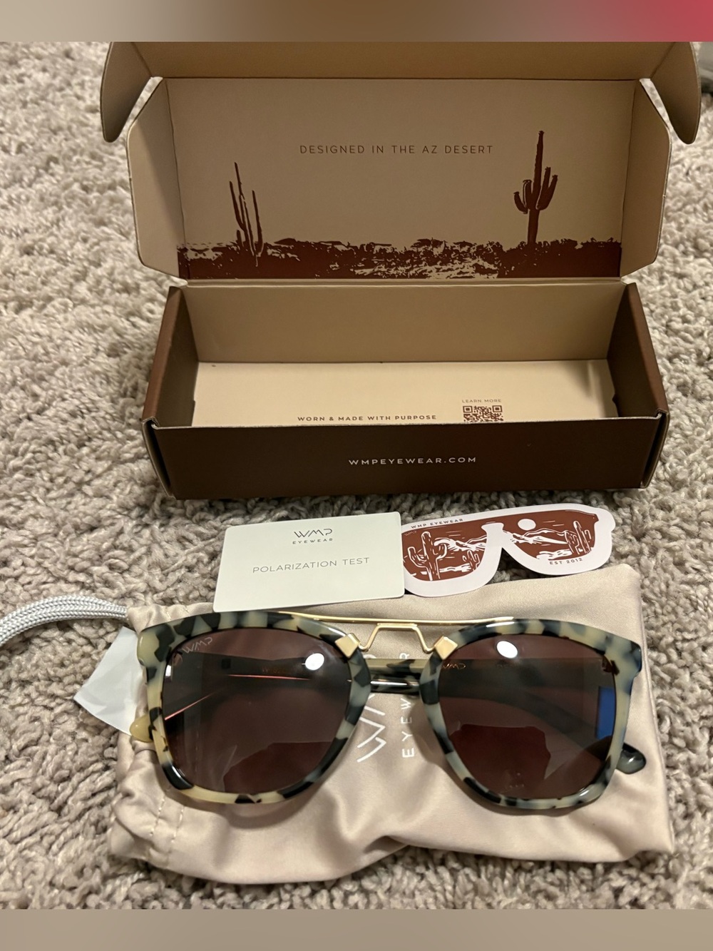 WMP Eyewear Tortoise Sunglasses with Brown Lenses